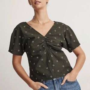 NWT Madewell voile puff-sleeve top in flora